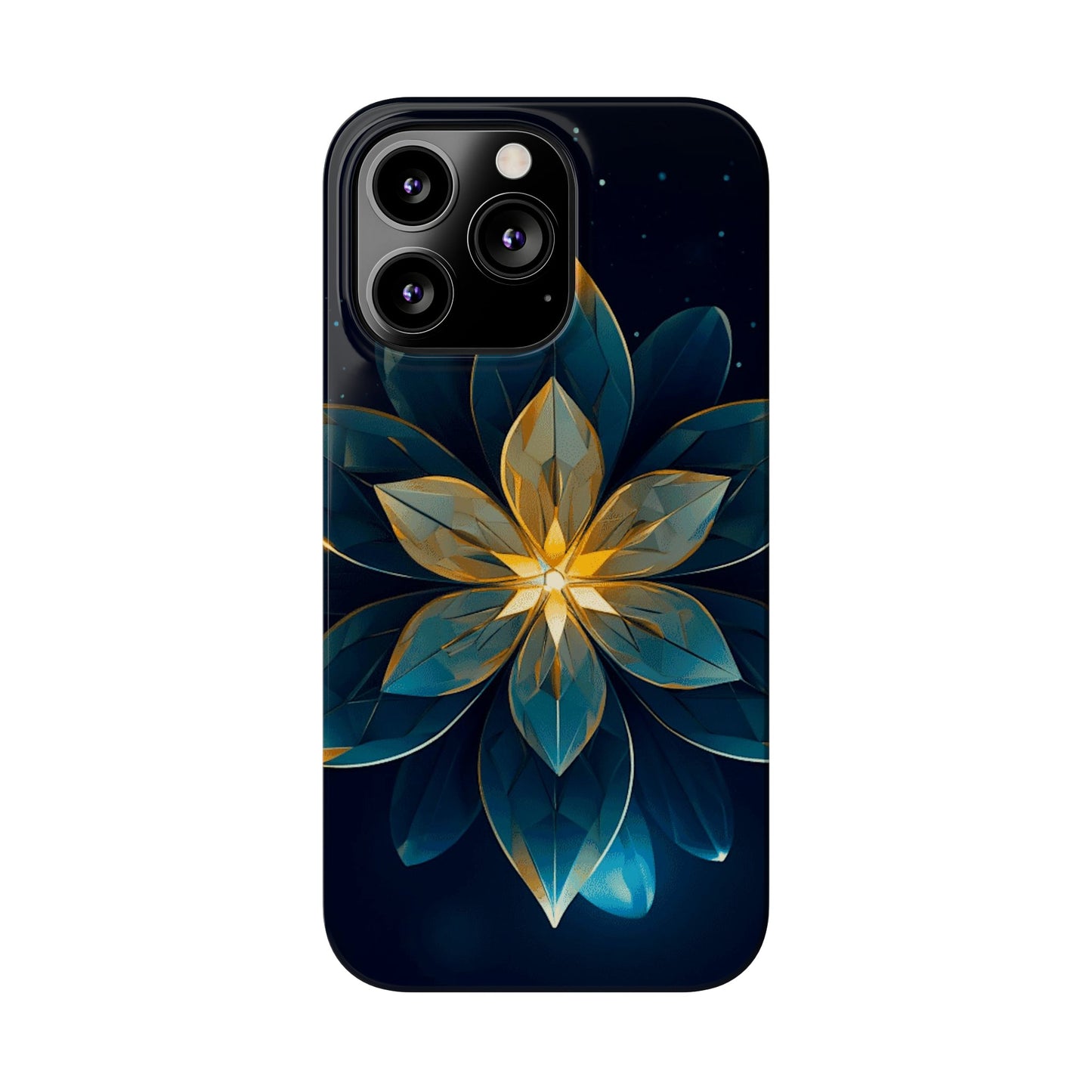 Geometric Flower Design Slim Phone Case - Colorwink