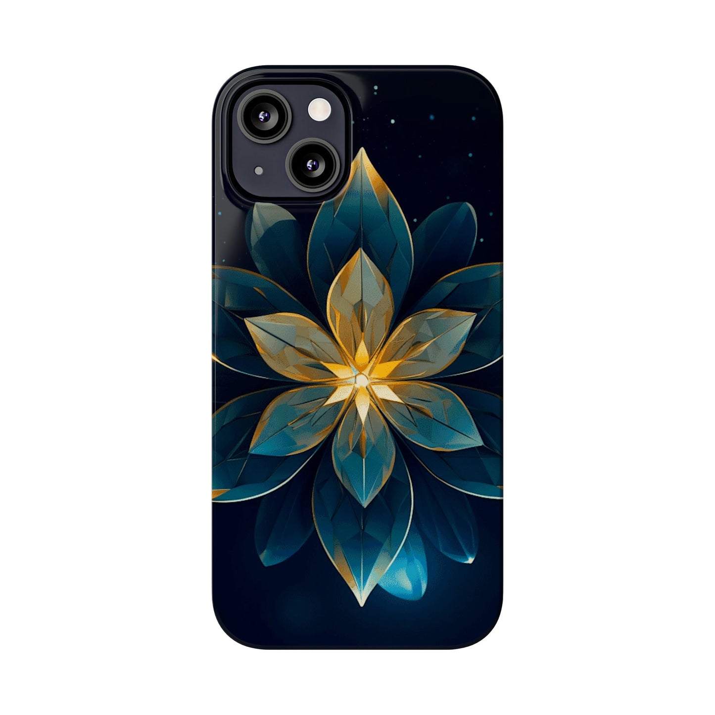 Geometric Flower Design Slim Phone Case - Colorwink