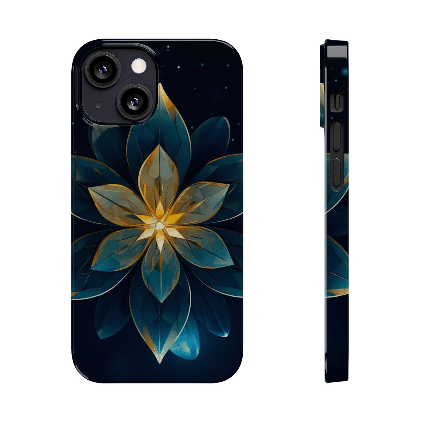 Geometric Flower Design Slim Phone Case - Colorwink