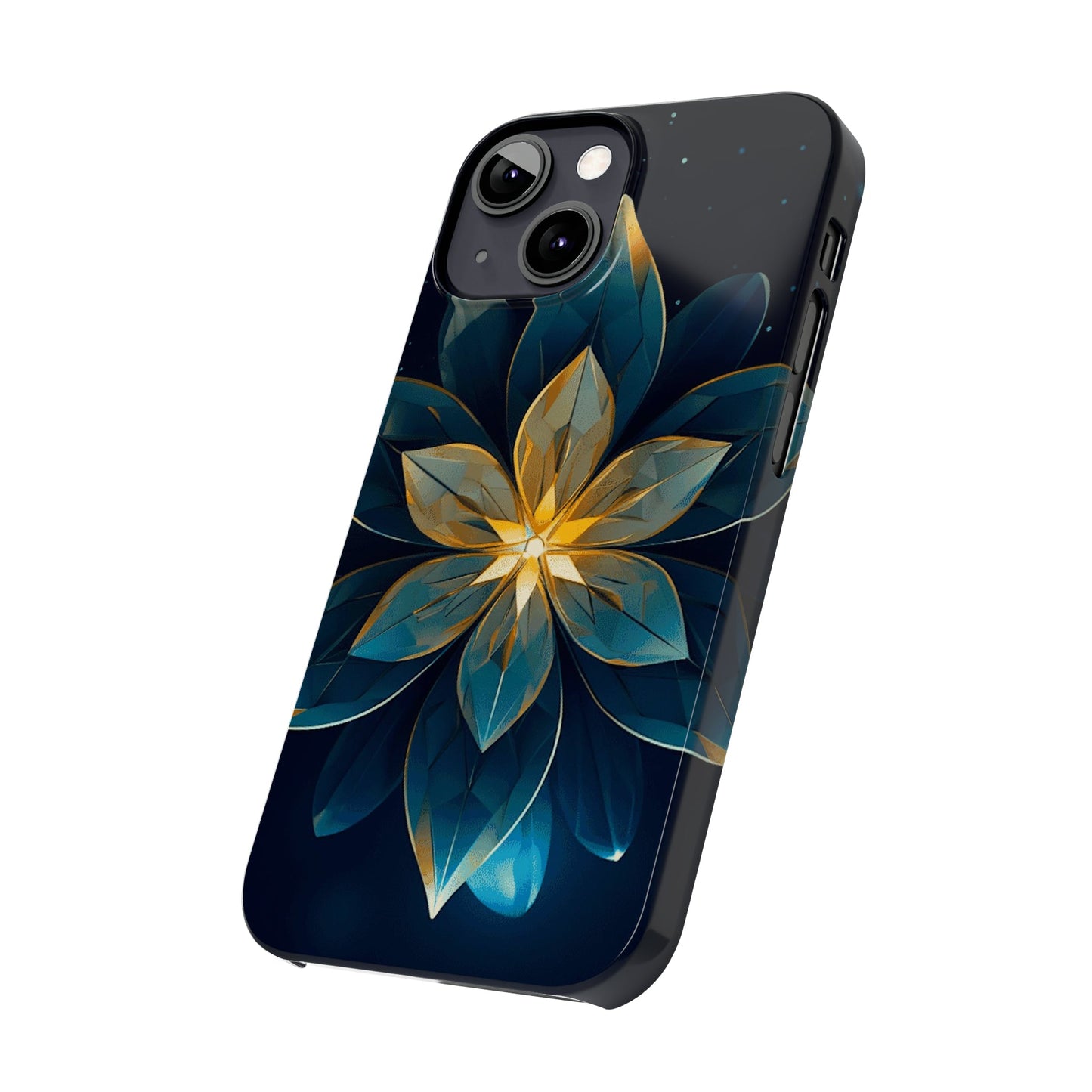 Geometric Flower Design Slim Phone Case - Colorwink