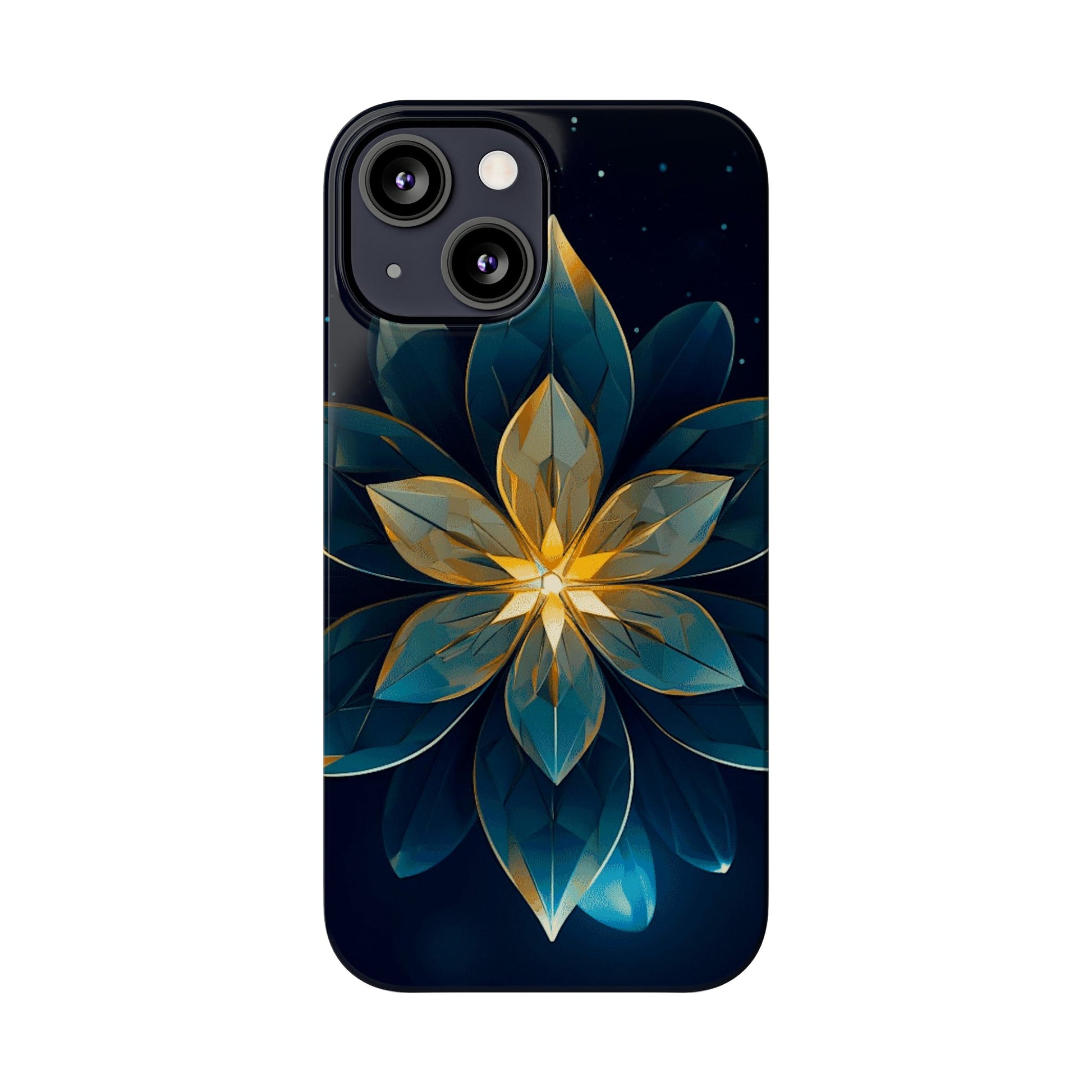 Geometric Flower Design Slim Phone Case - Colorwink