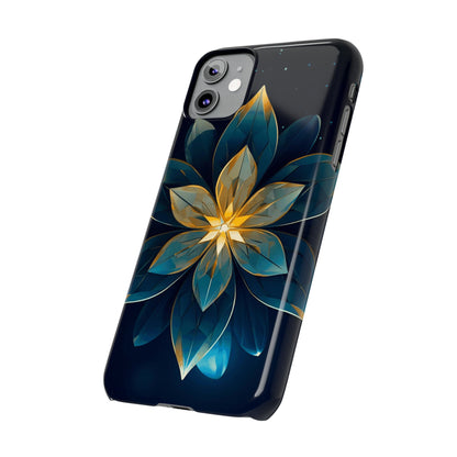 Geometric Flower Design Slim Phone Case - Colorwink