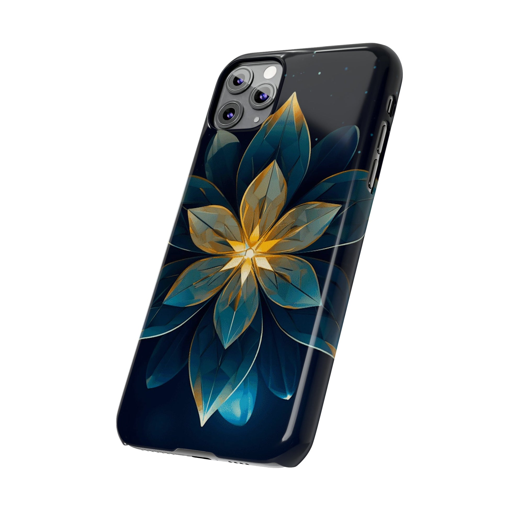 Geometric Flower Design Slim Phone Case - Colorwink