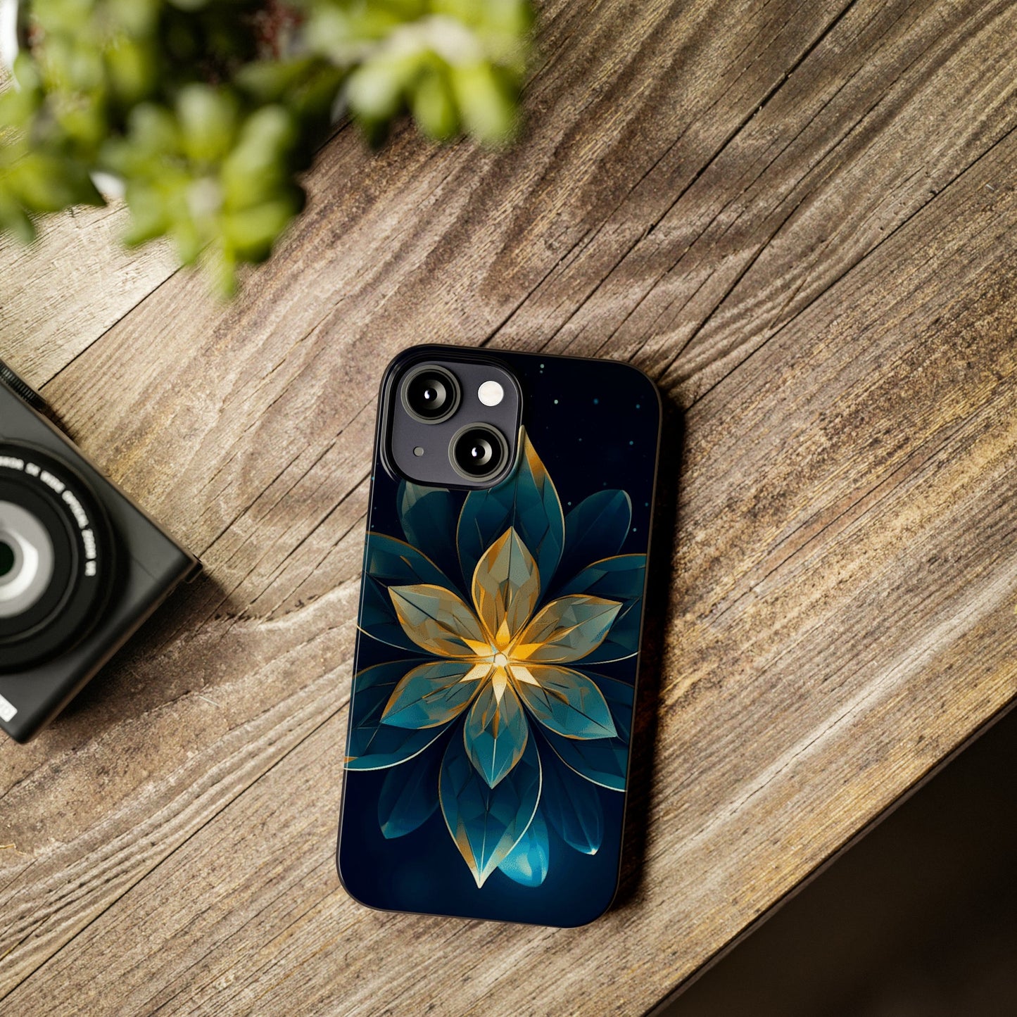 Geometric Flower Design Slim Phone Case - Colorwink