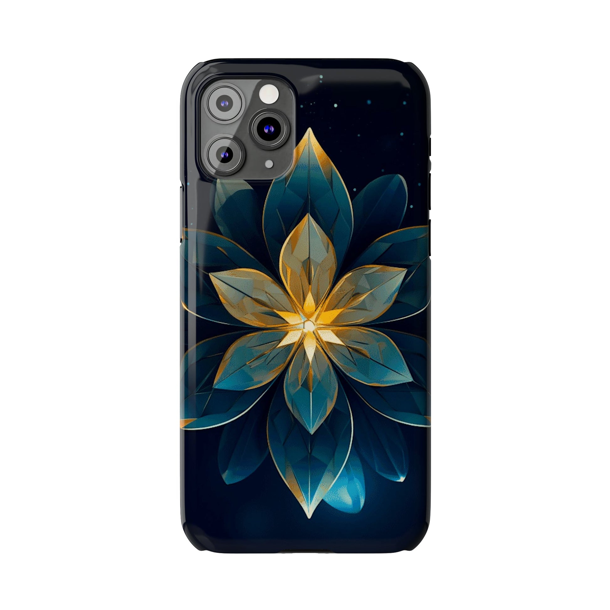 Geometric Flower Design Slim Phone Case - Colorwink