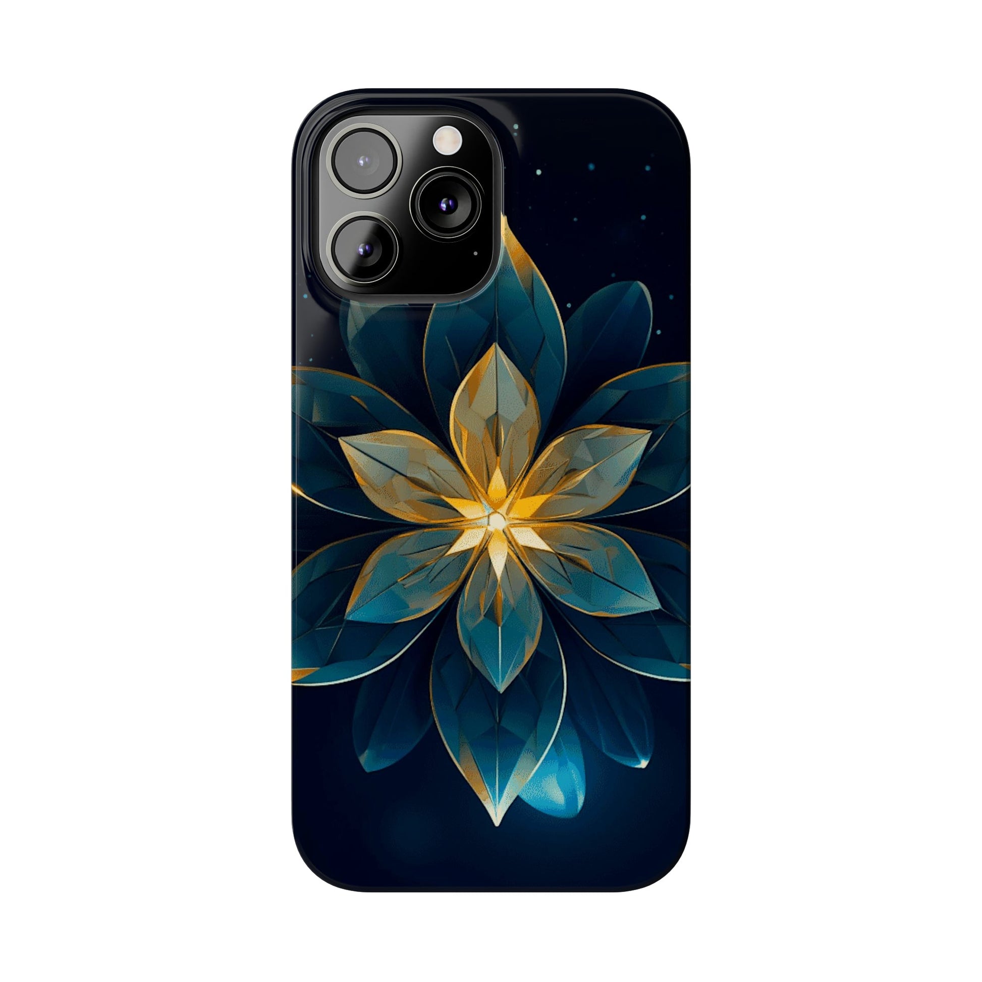 Geometric Flower Design Slim Phone Case - Colorwink