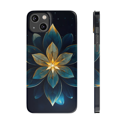 Geometric Flower Design Slim Phone Case - Colorwink