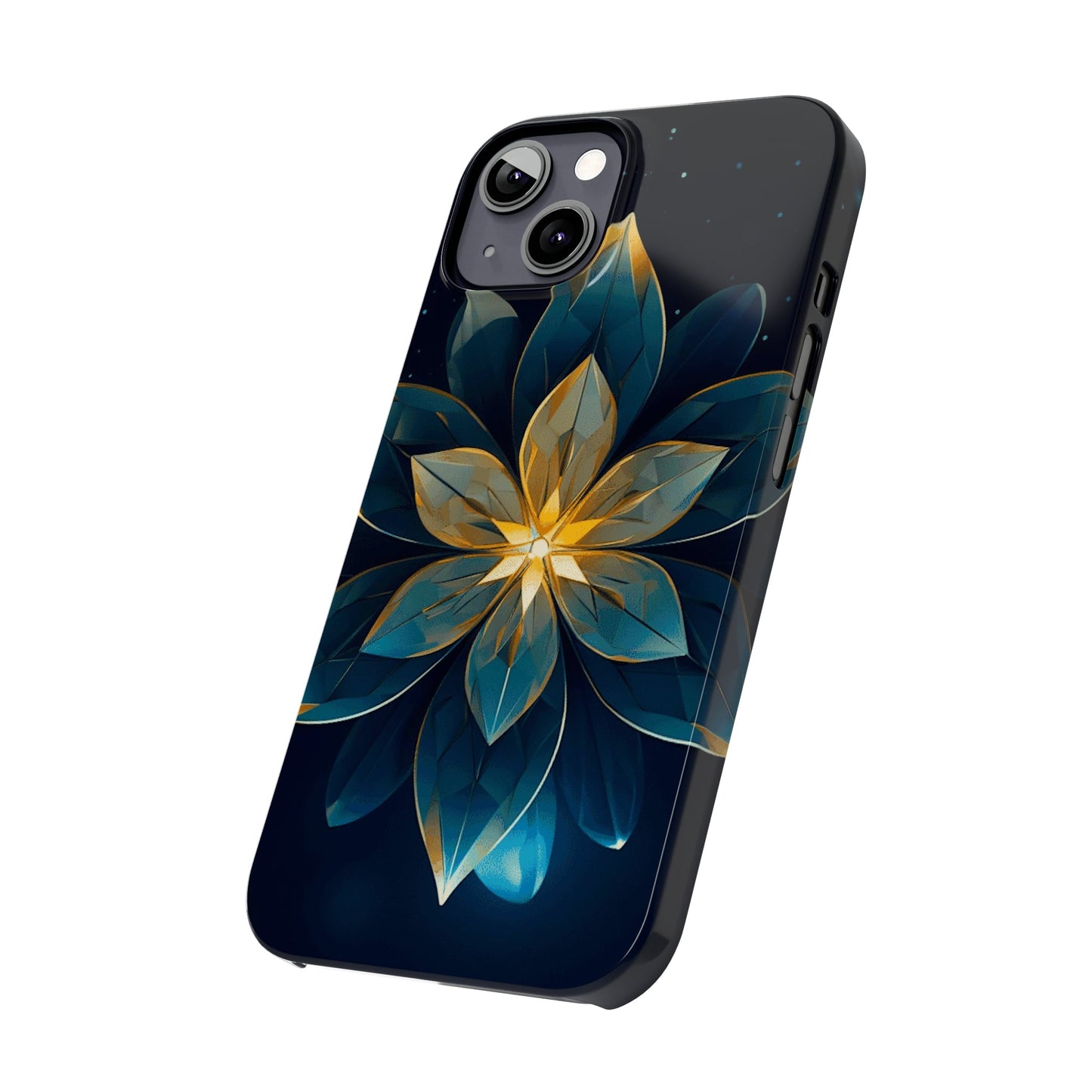 Geometric Flower Design Slim Phone Case - Colorwink