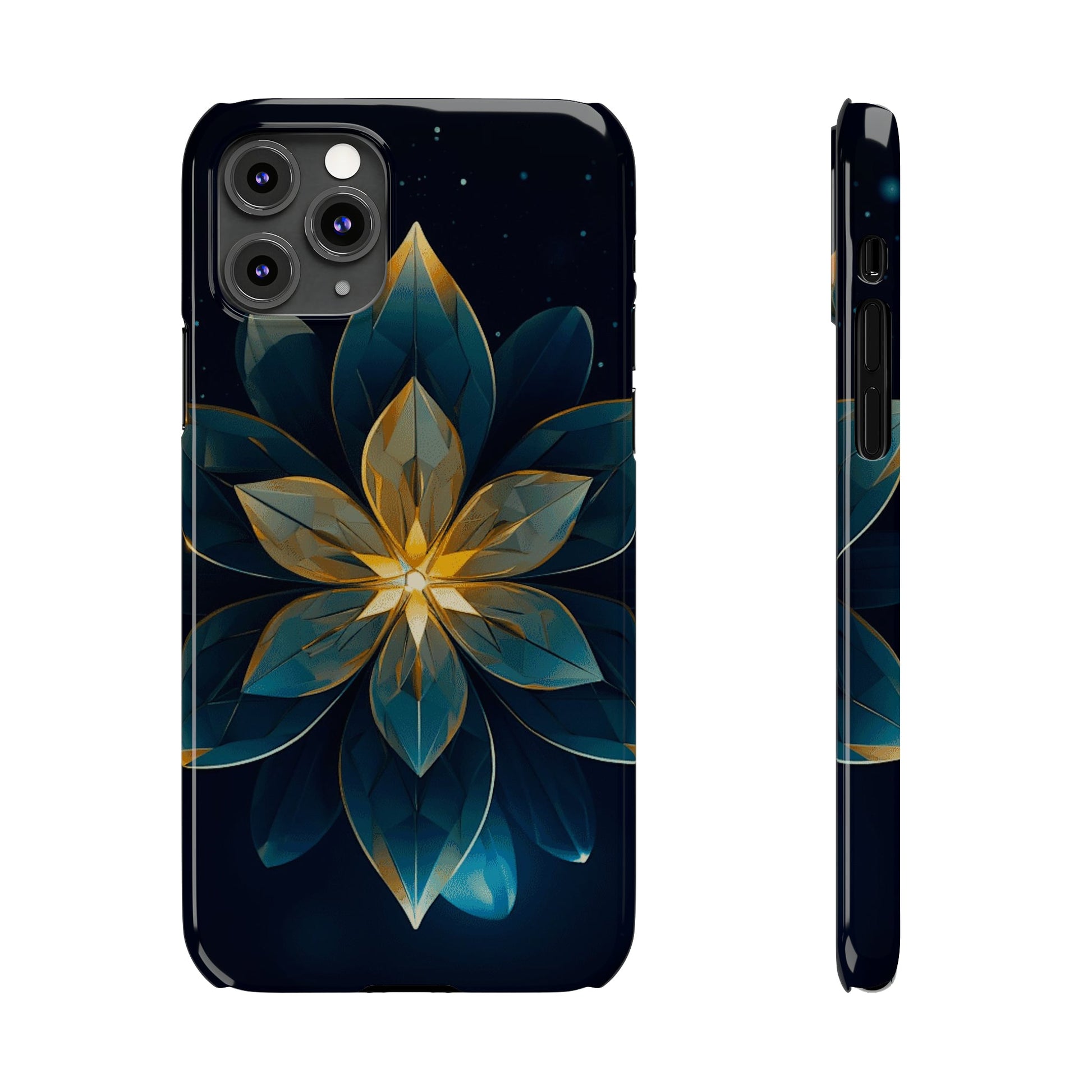 Geometric Flower Design Slim Phone Case - Colorwink