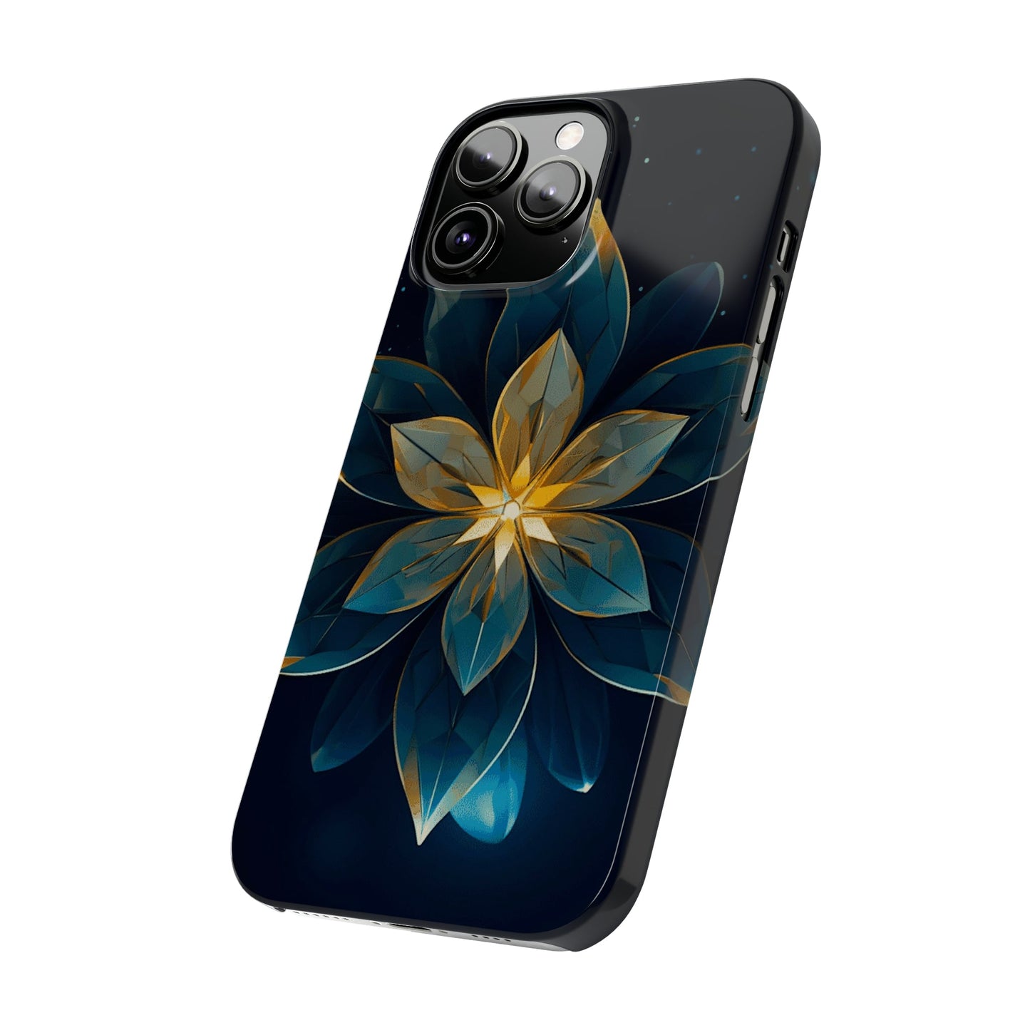 Geometric Flower Design Slim Phone Case - Colorwink