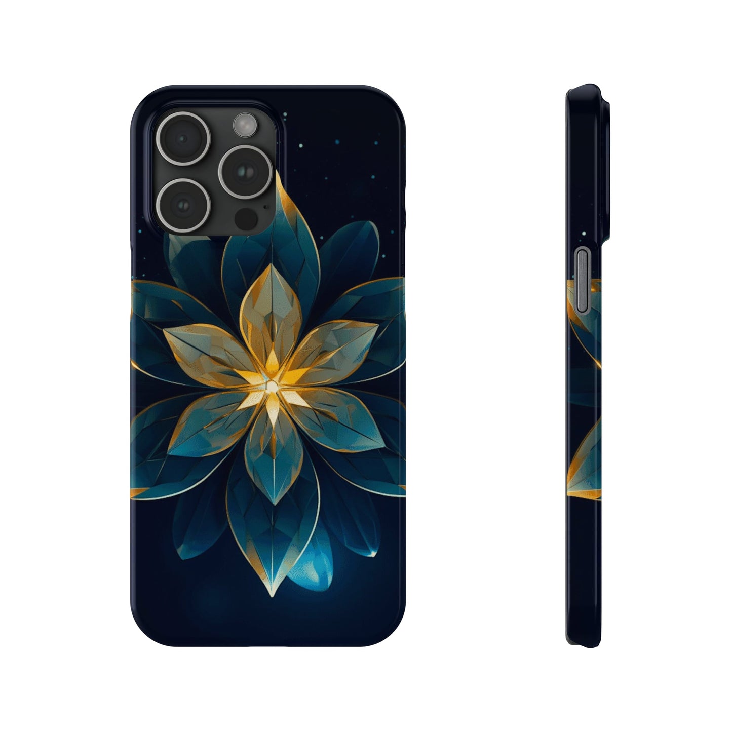 Geometric Flower Design Slim Phone Case - Colorwink