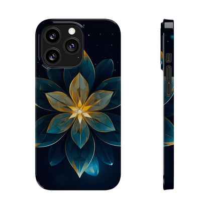 Geometric Flower Design Slim Phone Case - Colorwink