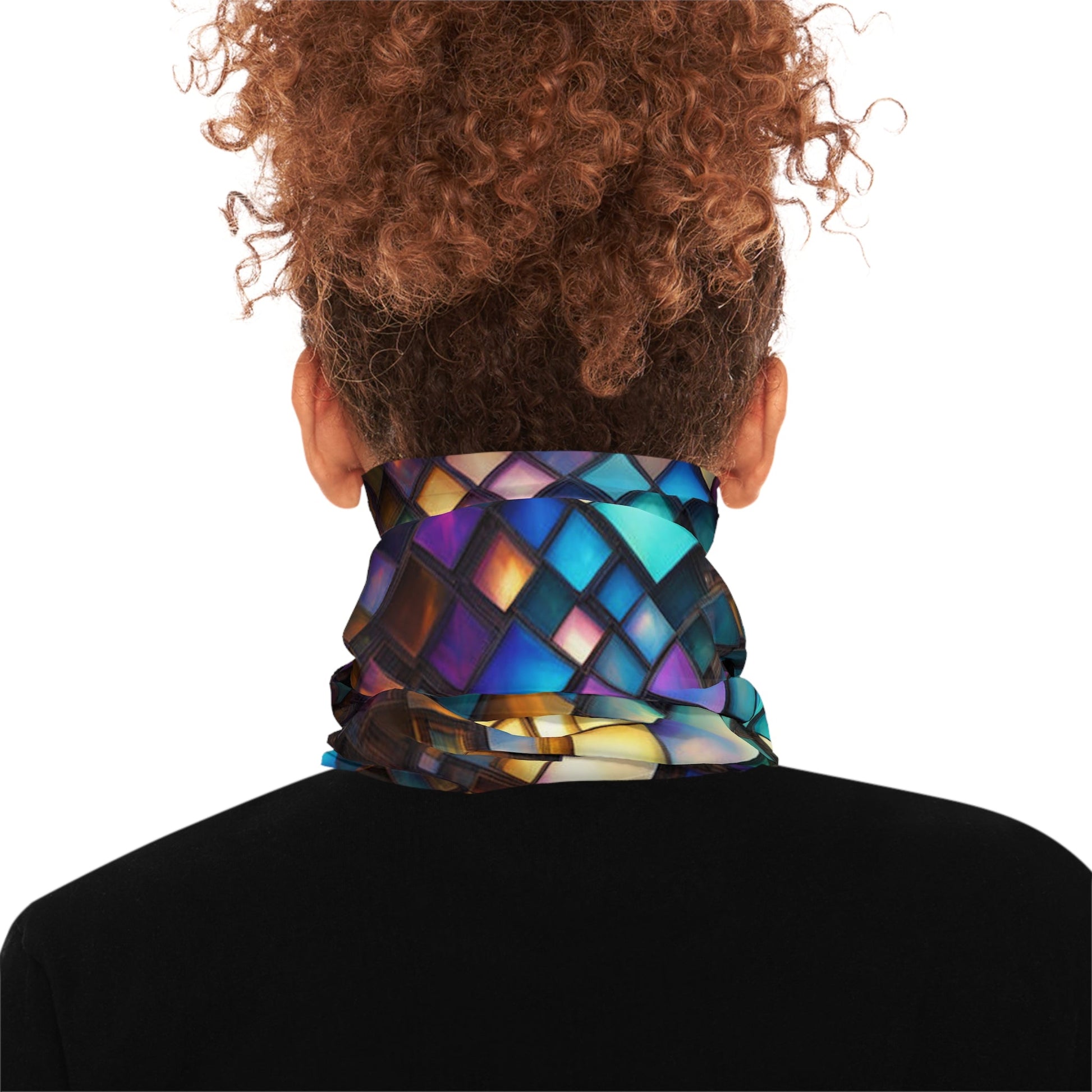 Glass Pane Pattern Neck Gaiter - Colorwink