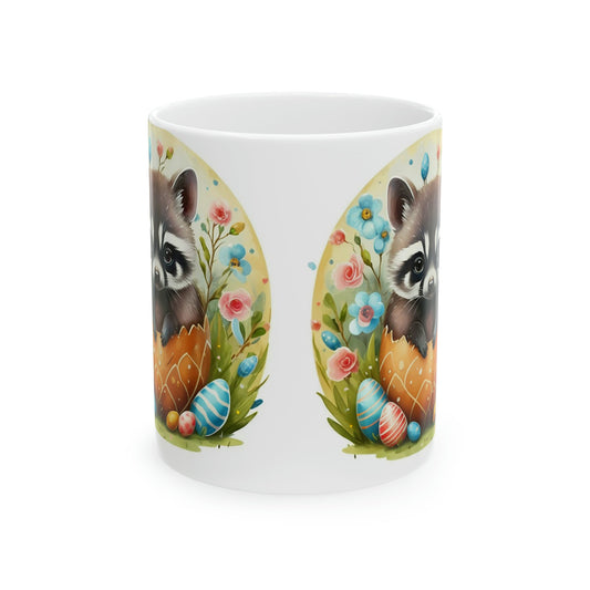 Grumpy Baby Raccoon Ceramic Mug - Colorwink