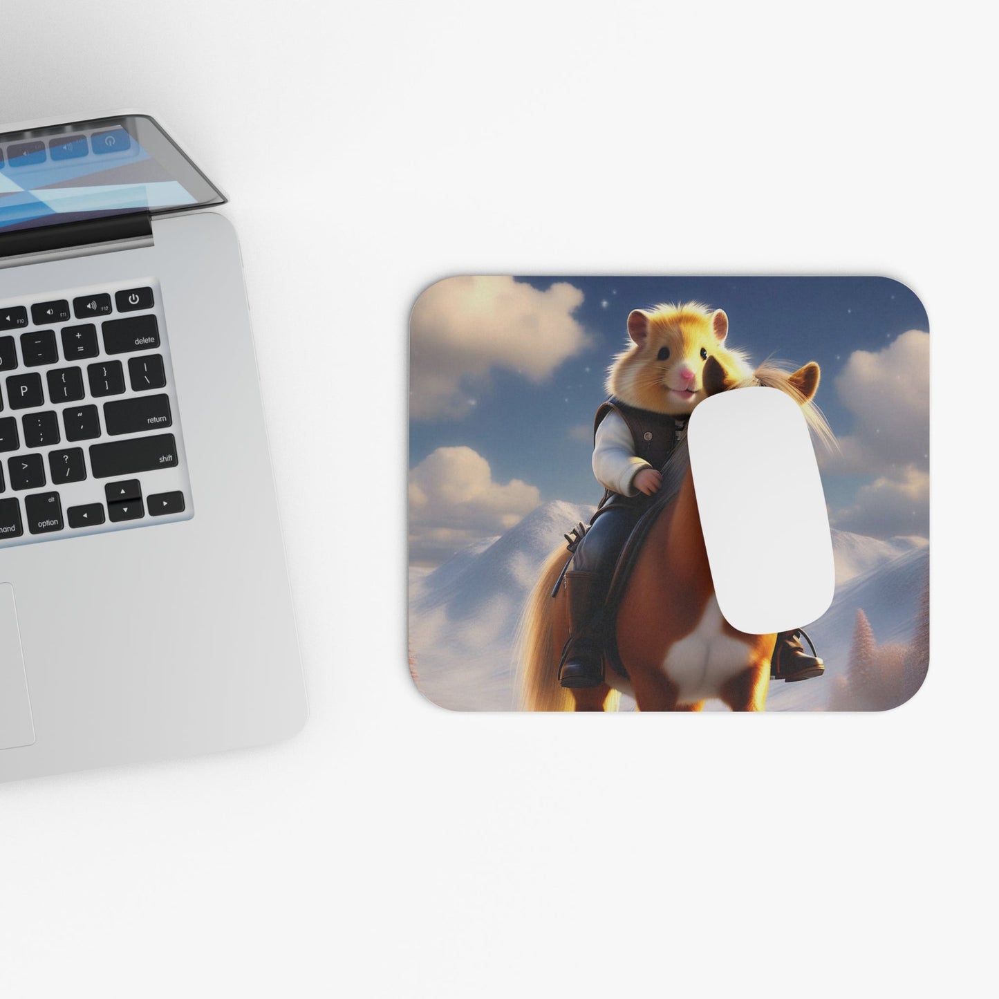 Hamster Riding Horse Mouse Pad - Colorwink