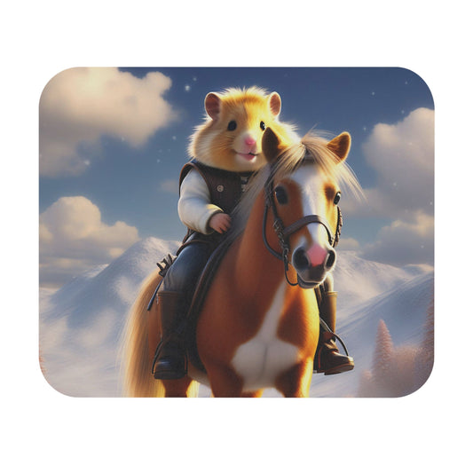 Hamster Riding Horse Mouse Pad - Colorwink