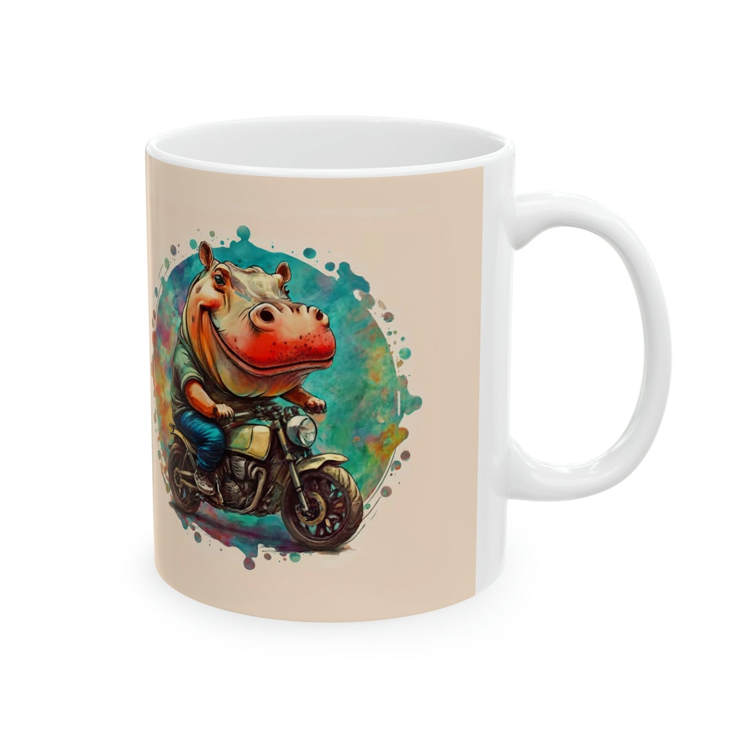 Happy Hippo Cute Mug - Colorwink