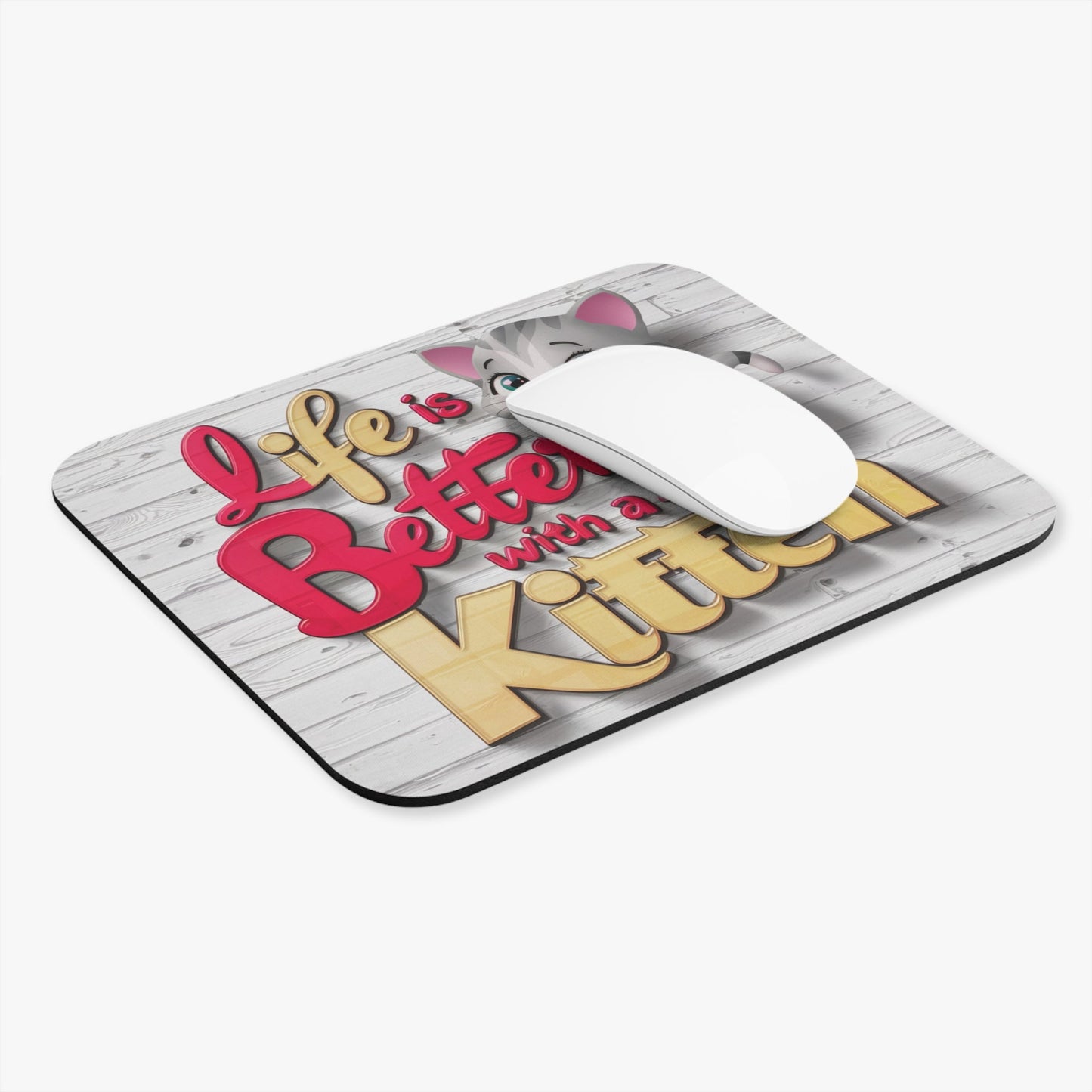 Happy Kitten Mouse Pad - Colorwink