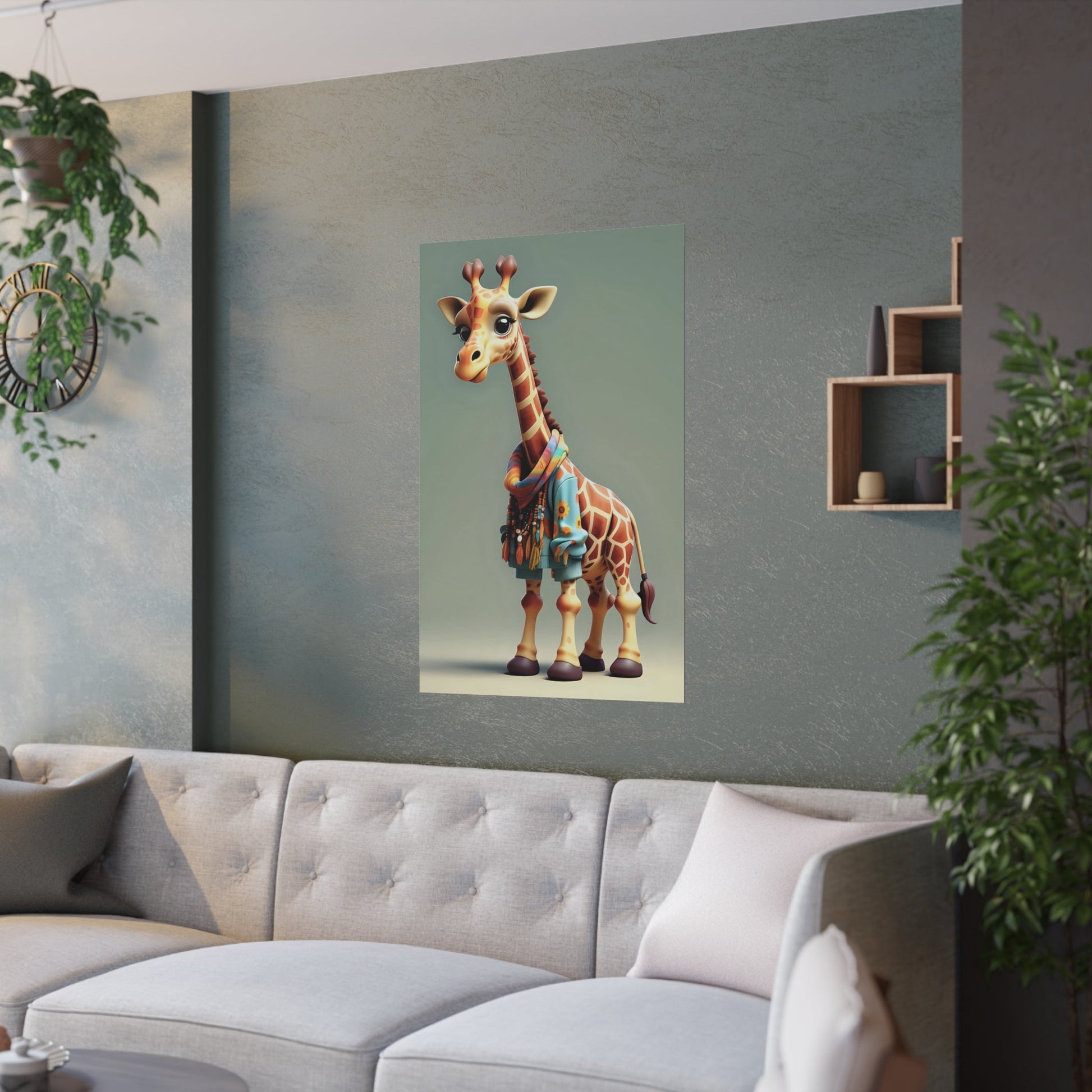 Hipster Giraffe Poster - Colorwink