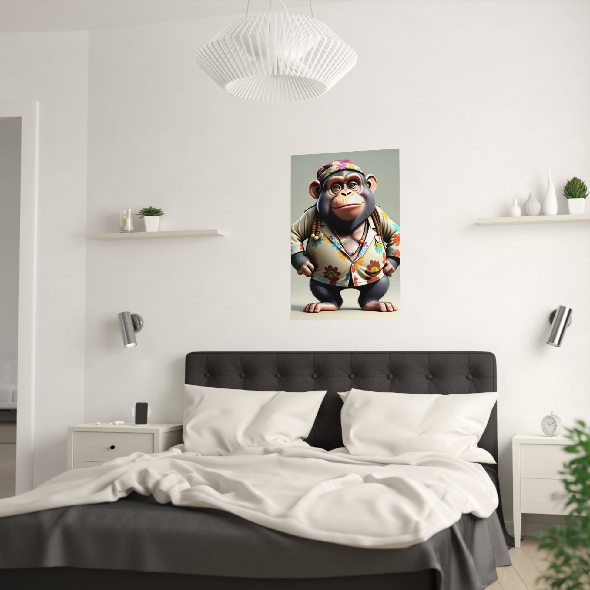 Hipster Monkey Poster - Colorwink