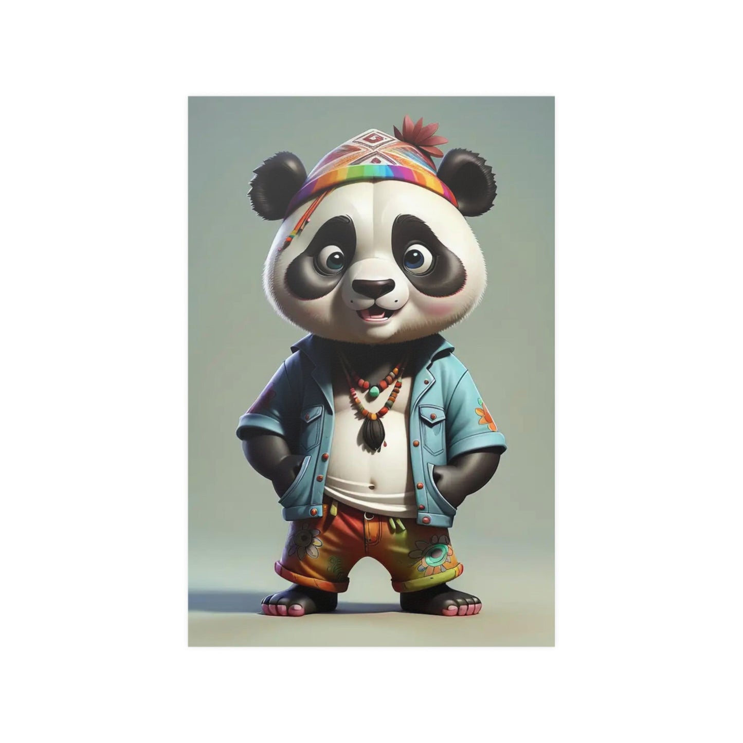 Hipster Panda Poster - Colorwink