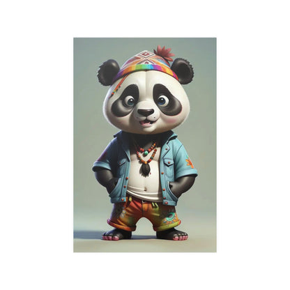 Hipster Panda Poster - Colorwink