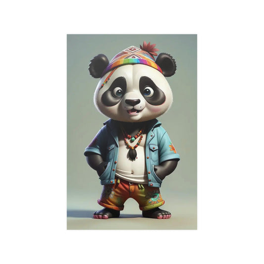 Hipster Panda Poster - Colorwink