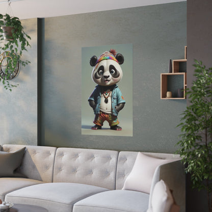 Hipster Panda Poster - Colorwink