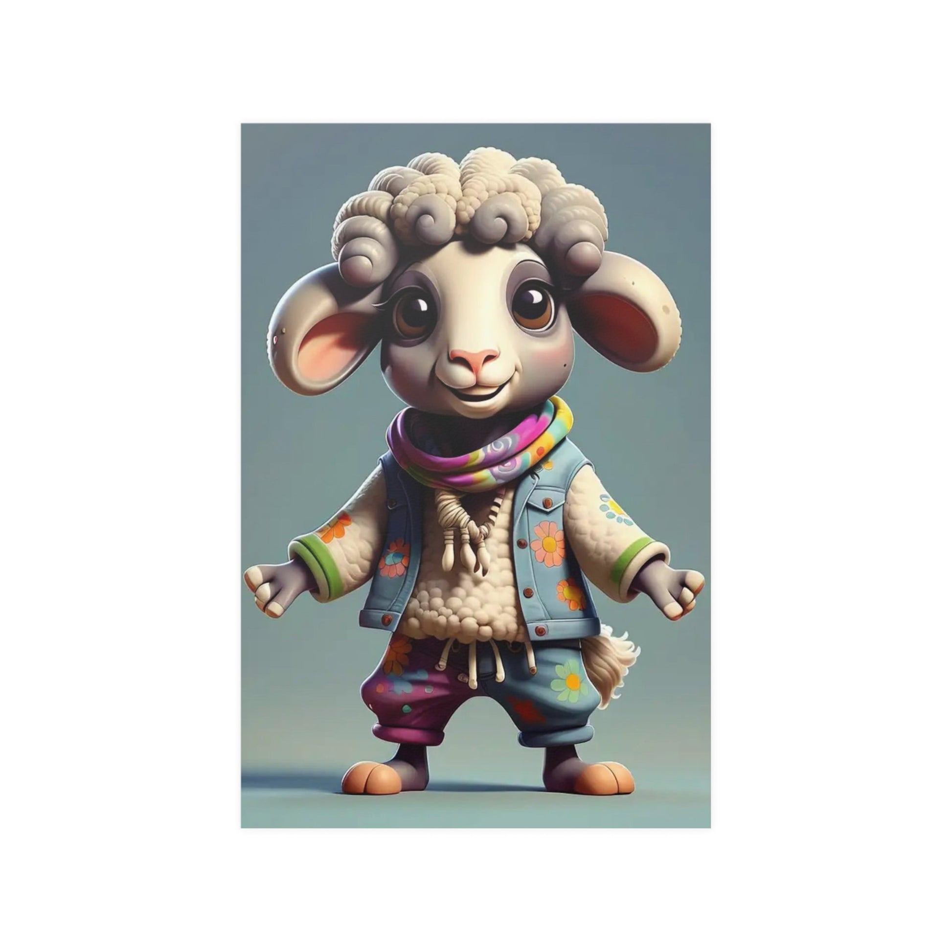 Hipster Sheep Poster - Colorwink