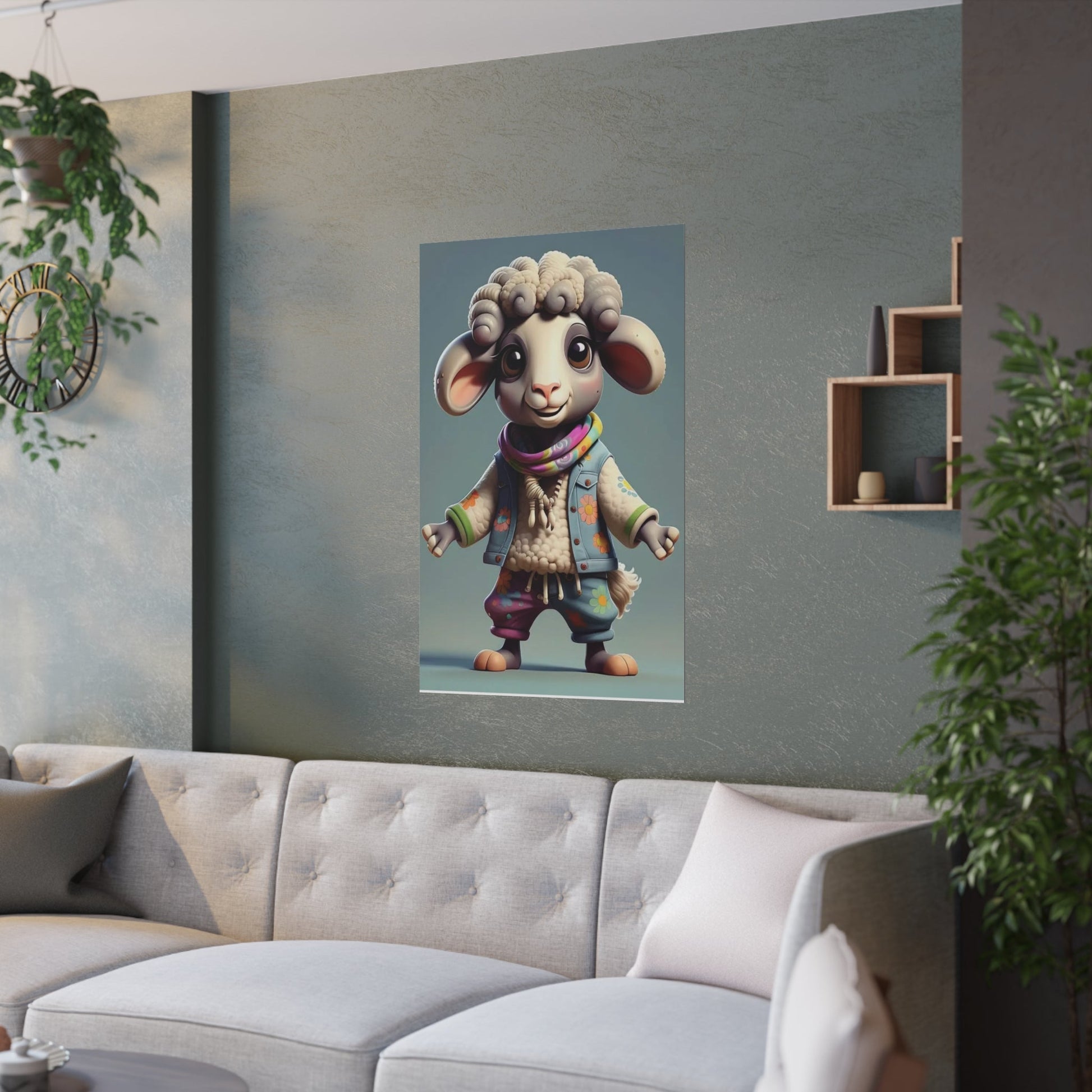 Hipster Sheep Poster - Colorwink