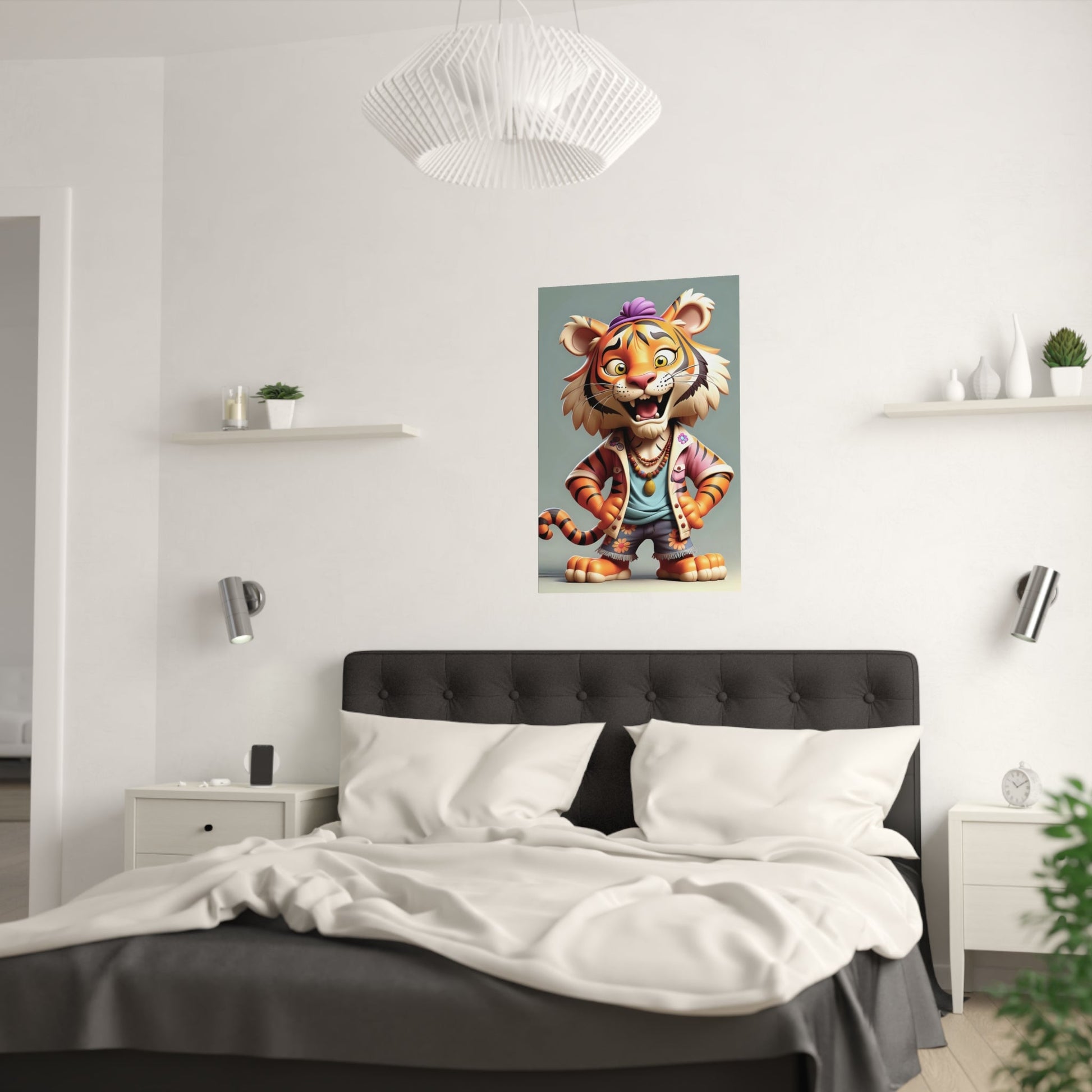 Hipster Tiger Poster - Colorwink