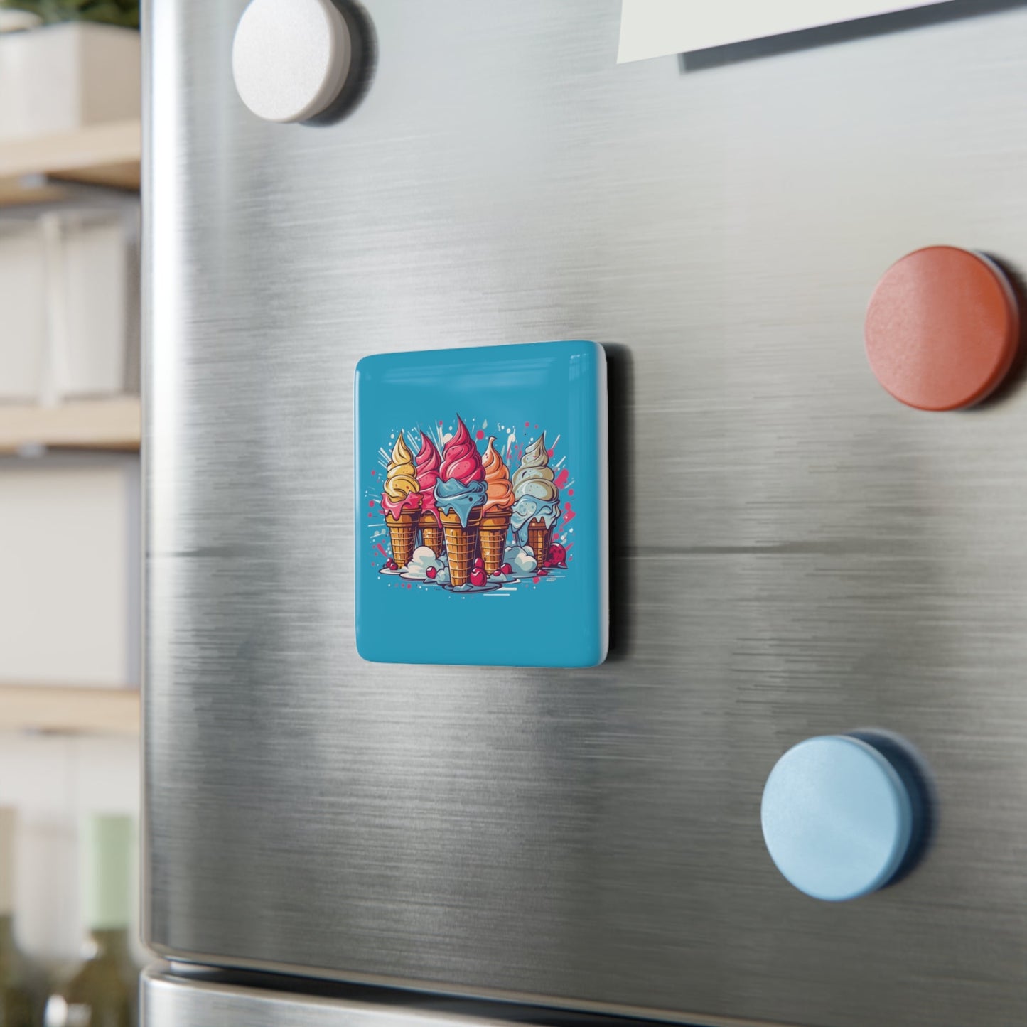 Ice Creams Fridge Magnet - Colorwink