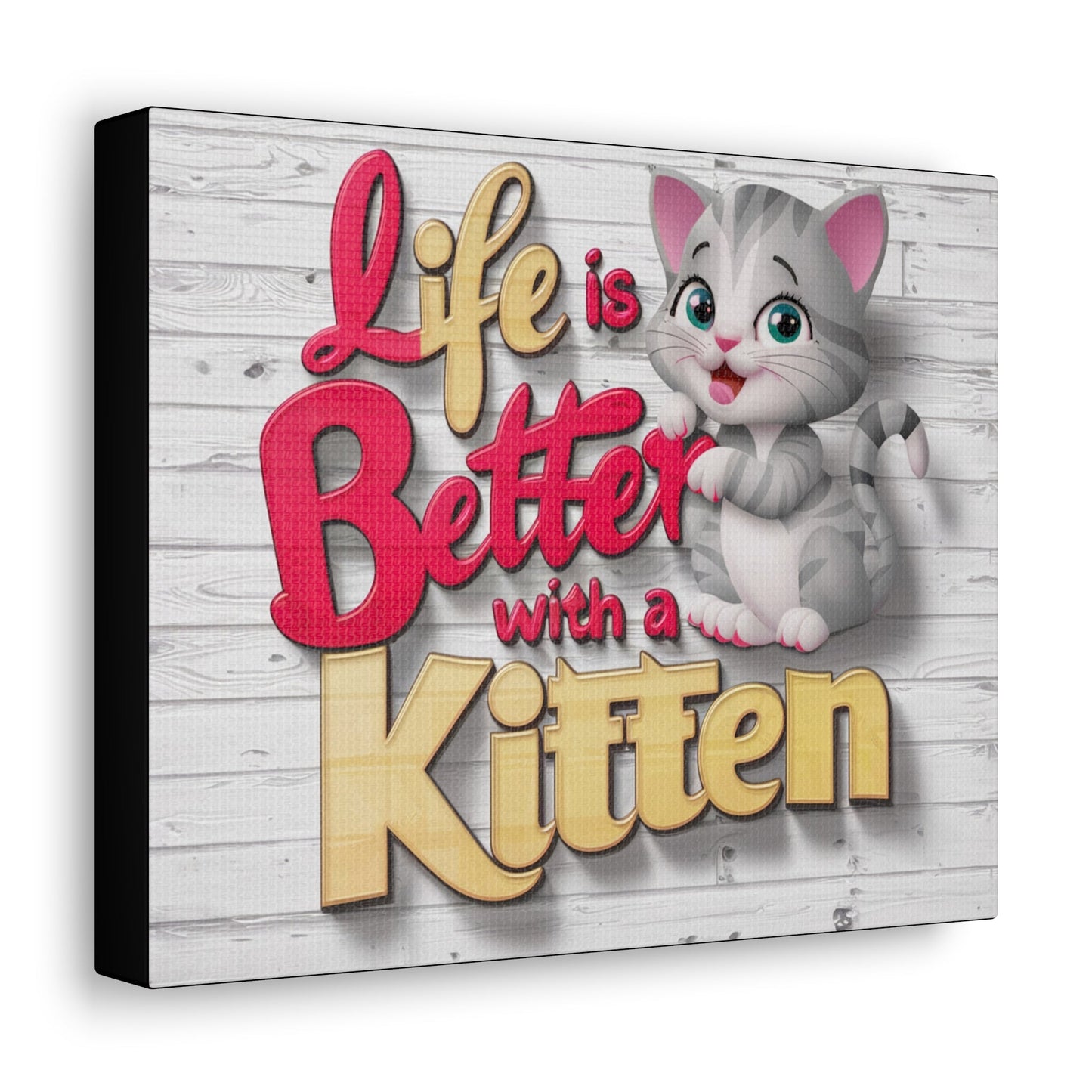 Kitten's Life Canvas - Colorwink