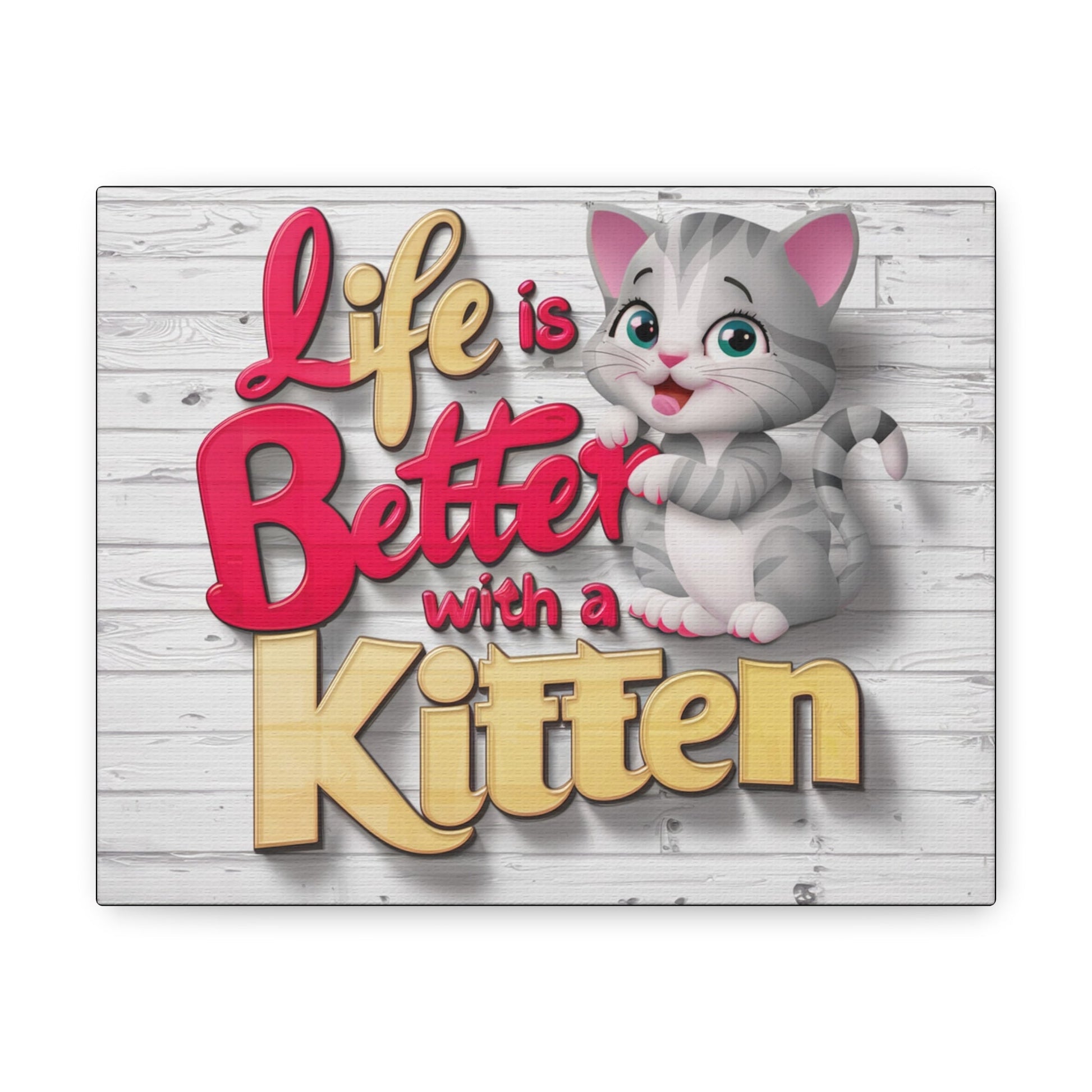 Kitten's Life Canvas - Colorwink