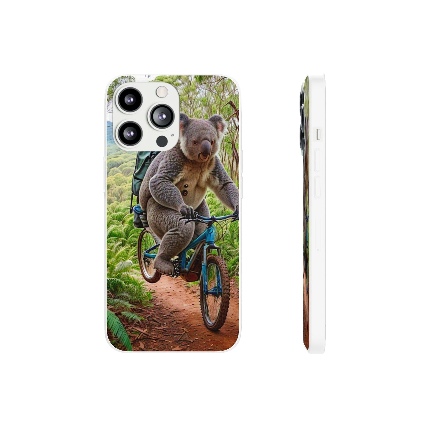 Koala riding a bike Flexi Case - Colorwink