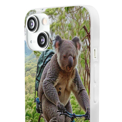 Koala riding a bike Flexi Case - Colorwink