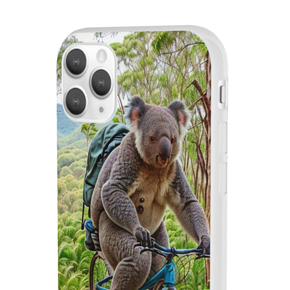 Koala riding a bike Flexi Case - Colorwink