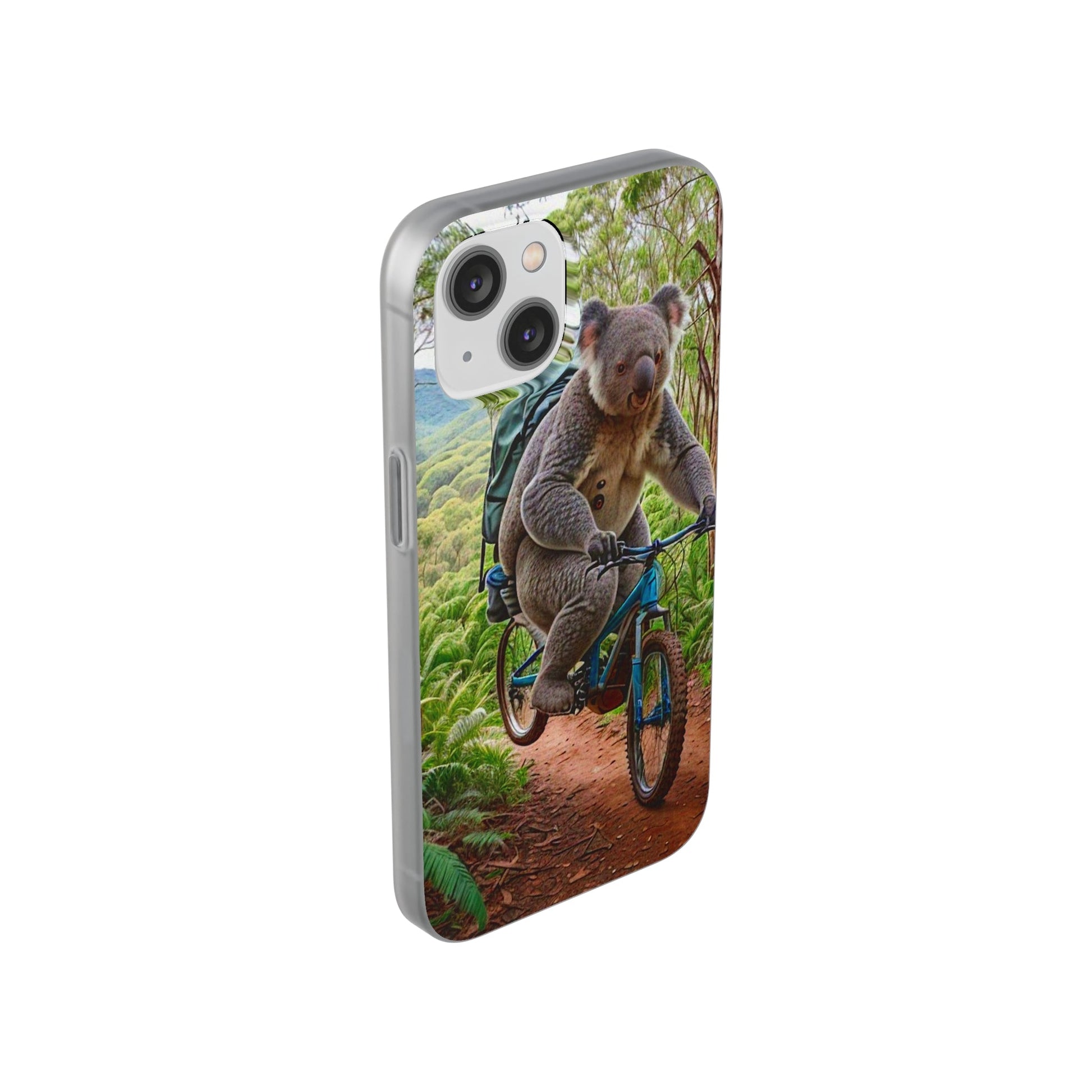 Koala riding a bike Flexi Case - Colorwink