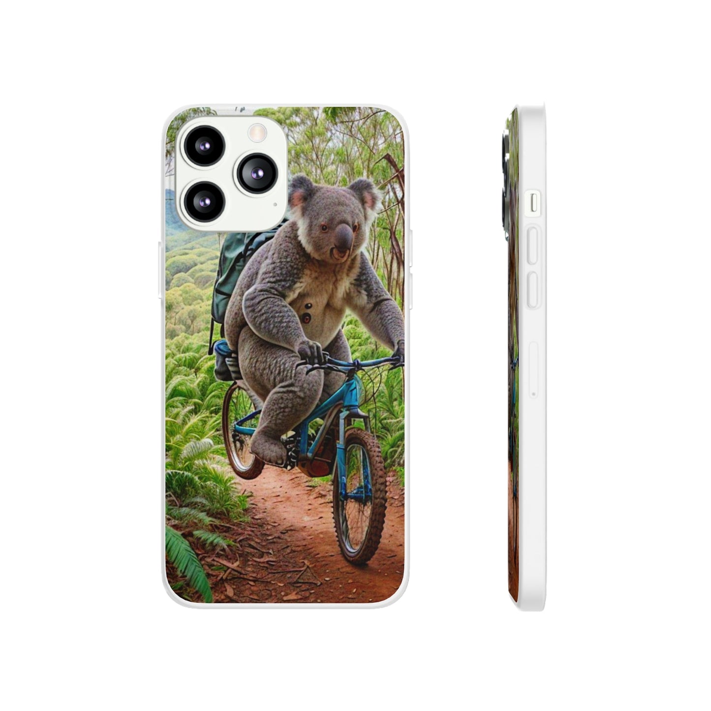 Koala riding a bike Flexi Case - Colorwink