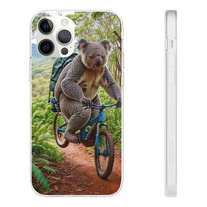 Koala riding a bike Flexi Case - Colorwink