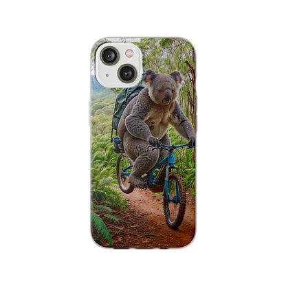 Koala riding a bike Flexi Case - Colorwink