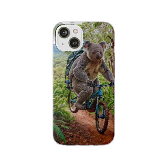 Koala riding a bike Flexi Case - Colorwink