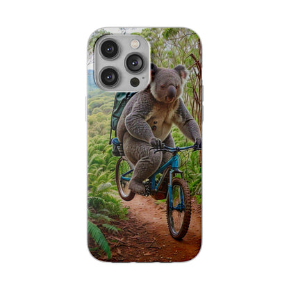 Koala riding a bike Flexi Case - Colorwink