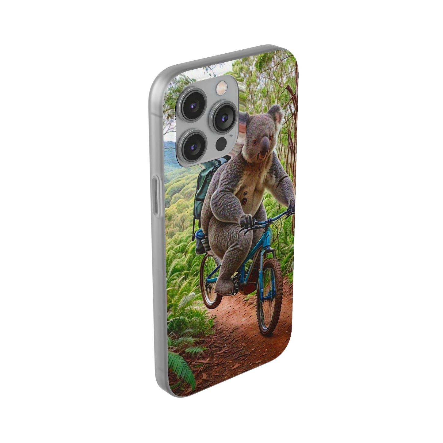 Koala riding a bike Flexi Case - Colorwink