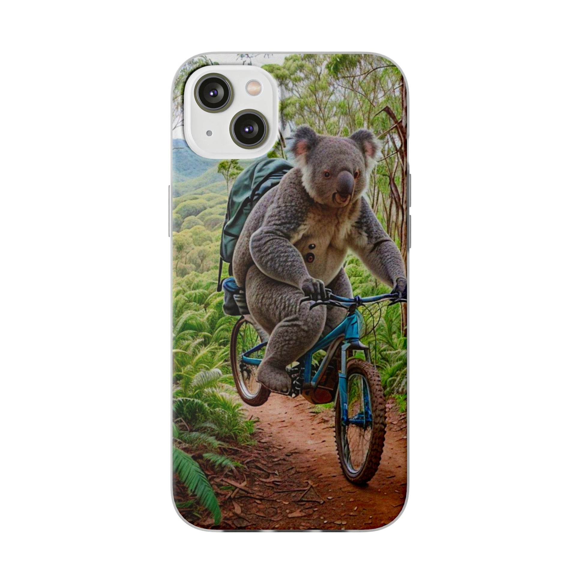 Koala riding a bike Flexi Case - Colorwink