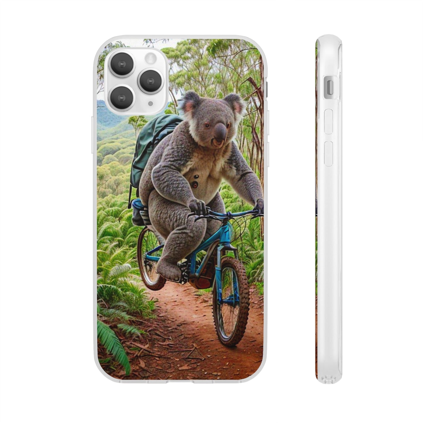 Koala riding a bike Flexi Case - Colorwink