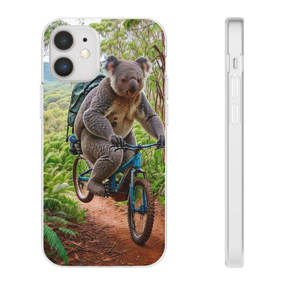 Koala riding a bike Flexi Case - Colorwink