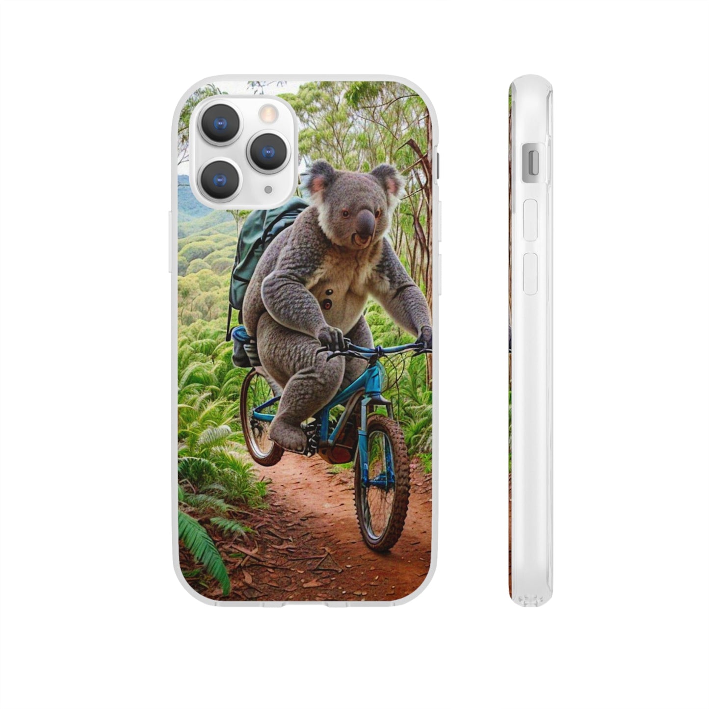 Koala riding a bike Flexi Case - Colorwink