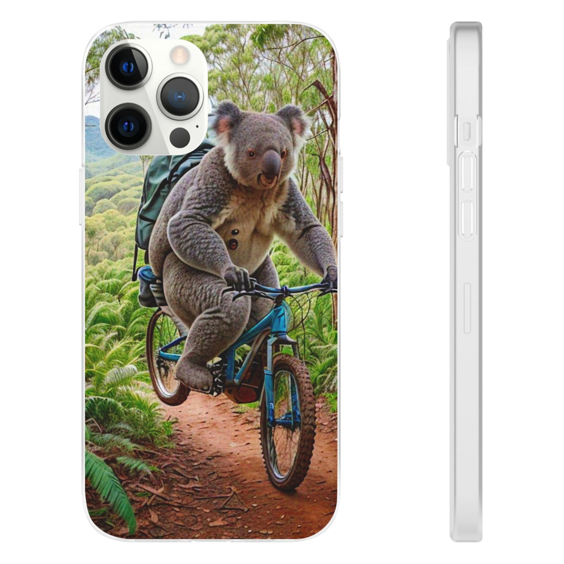 Koala riding a bike Flexi Case - Colorwink