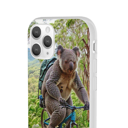 Koala riding a bike Flexi Case - Colorwink